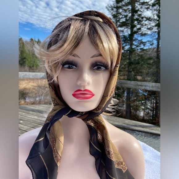 Chocolate brown Bianca Nygard Scarf 32 X 32 Inches - Picture 7 of 15